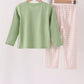 Sage Puppy Fishing Gingham Pants Set