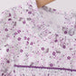 Purple floral smocked ruffle bloomer set