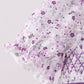 Purple floral smocked ruffle bloomer set