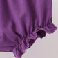 Purple floral smocked ruffle bloomer set