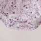 Purple floral blessed smocked ruffle bubble