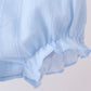 Blue Floral Smocked Lace Bloomer Set
