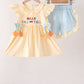 Hallo Fall Y'ALL Pumpkin Ruffle Shorts Set