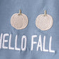 Blue Hallo Fall Y'ALL Pumpkin Shorts Set