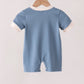 Blue Hallo Fall Y'ALL Pumpkin Romper