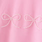 Pink bow pearl mom&me sweatshirt