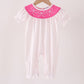 Pink bow pearl romper