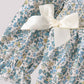 Sage Floral Smocked Bow Bubble