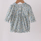 Sage Floral Smocked Bow Bubble