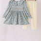 Sage Floral Smocked Pants Set