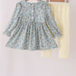 Sage Floral Smocked Pants Set