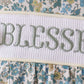 Sage Floral Blessed Smocked Ruffle Bubble