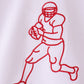 Red Football Embroidery Pants Set