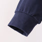 Navy Football Embroidery Hoodie