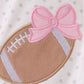 Pink Football Applique Ruffle Bubble