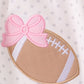 Pink Football Applique Ruffle Shorts Set