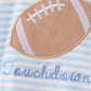 Blue Football Applique Bubble