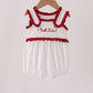 Red Alabama Roll Tide Embroidery Ruffle Bubble
