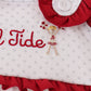 Red Alabama Roll Tide Embroidery Ruffle Bubble