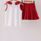 Red Alabama Roll Tide Embroidery Skorts Set