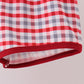 Red Alabama Roll Tide Embroidery Plaid Shorts Set