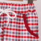 Red Alabama Roll Tide Embroidery Plaid Shorts Set