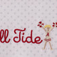 Red Alabama Roll Tide Embroidery Ruffle Shorts Set
