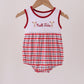 Red Alabama Roll Tide Embroidery Plaid Bubble