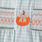 Sage pumpkin smocked gingham ruffle shorts set