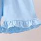 Pink Pumpkin Floral Embroidery Shorts Set