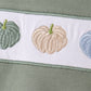 Green Pumpkin Embroidery Plaid Shorts Set