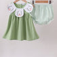 Sage Pumpkin Embroidered Bloomer Set
