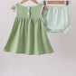 Sage Pumpkin Embroidered Bloomer Set