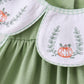 Sage Pumpkin Embroidered Ruffle Shorts Set