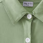 Sage Pumpkin Embroidered Button Down Shirt