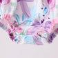 Purple Bow Embroidered Floral Bubble