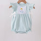 Light blue character embroidery ruffle bubble