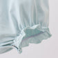 Light blue character embroidery ruffle bubble
