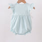 Light blue character embroidery ruffle bubble