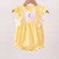 Mustard character embroidery ruffle bubble