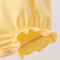 Mustard character embroidery ruffle bubble