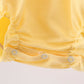Mustard character embroidery ruffle bubble