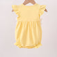 Mustard character embroidery ruffle bubble