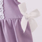 Purple character embroidery ruffle bubble