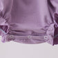Purple character embroidery ruffle bubble