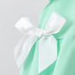 Green character embroidery ruffle bubble