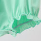 Green character embroidery ruffle bubble