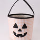 Apricot Pumpkin Applique Gingham Basket