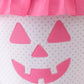 Pink Pumpkin Applique dot Ruffle Basket