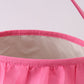 Pink Pumpkin Applique dot Ruffle Basket